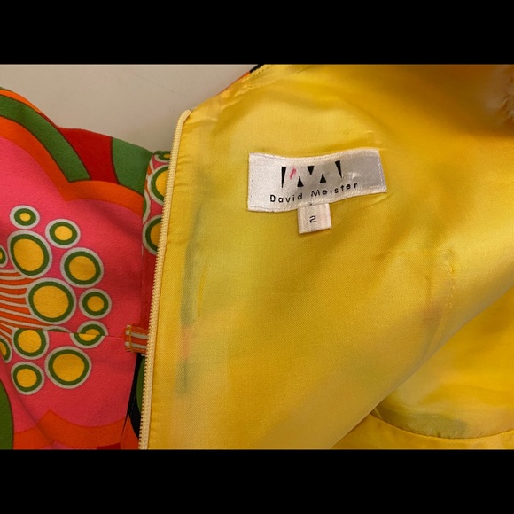 Mod small 2 4 wiggle sheath dress floral 60s belt - Picture 9 of 14